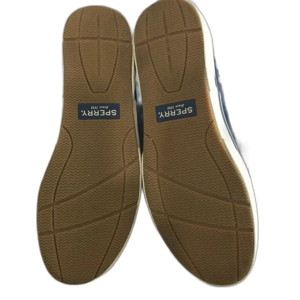 Sperry Top Siders Sneaker Shoes Men’s Size 11.5 Navy Blue Canvas Shoes STS21562